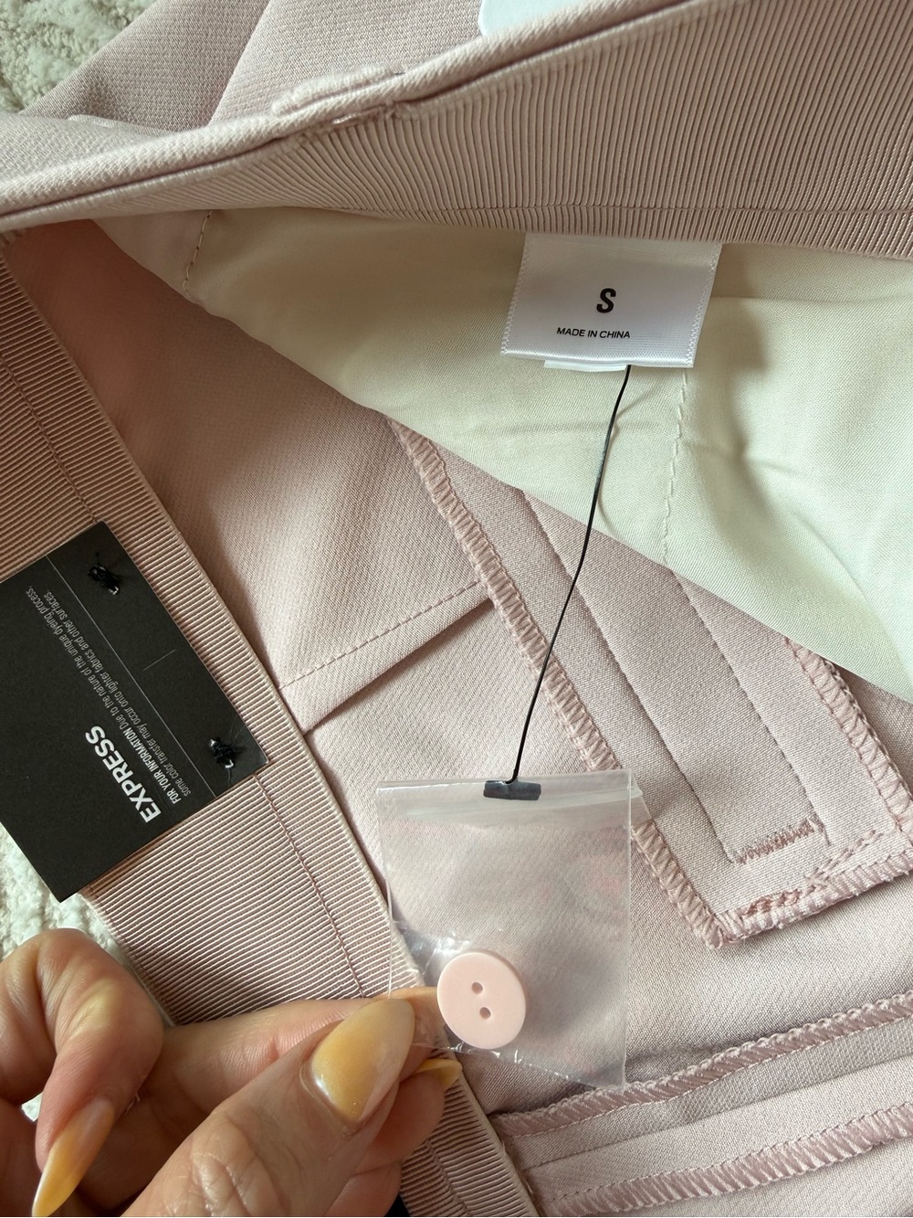 Express Straight Ankle High Rise Dress Pants in Light Pink - Size: Small NWT - Picture 7 of 14
